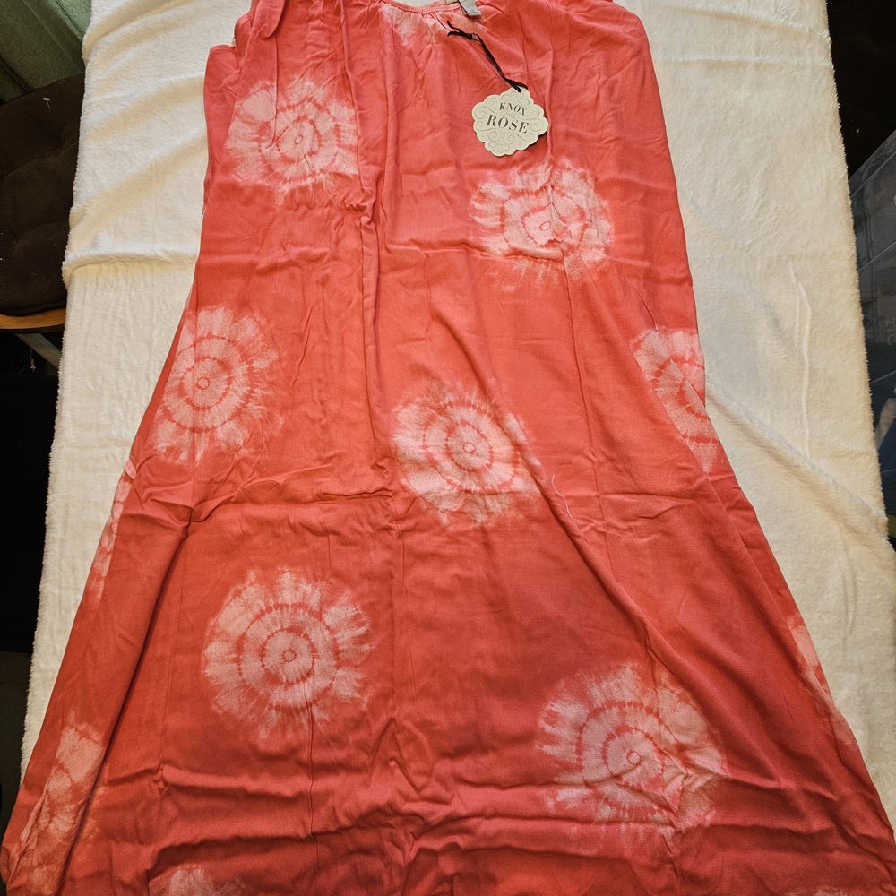 Vibrant Coral Tie-Dye Top